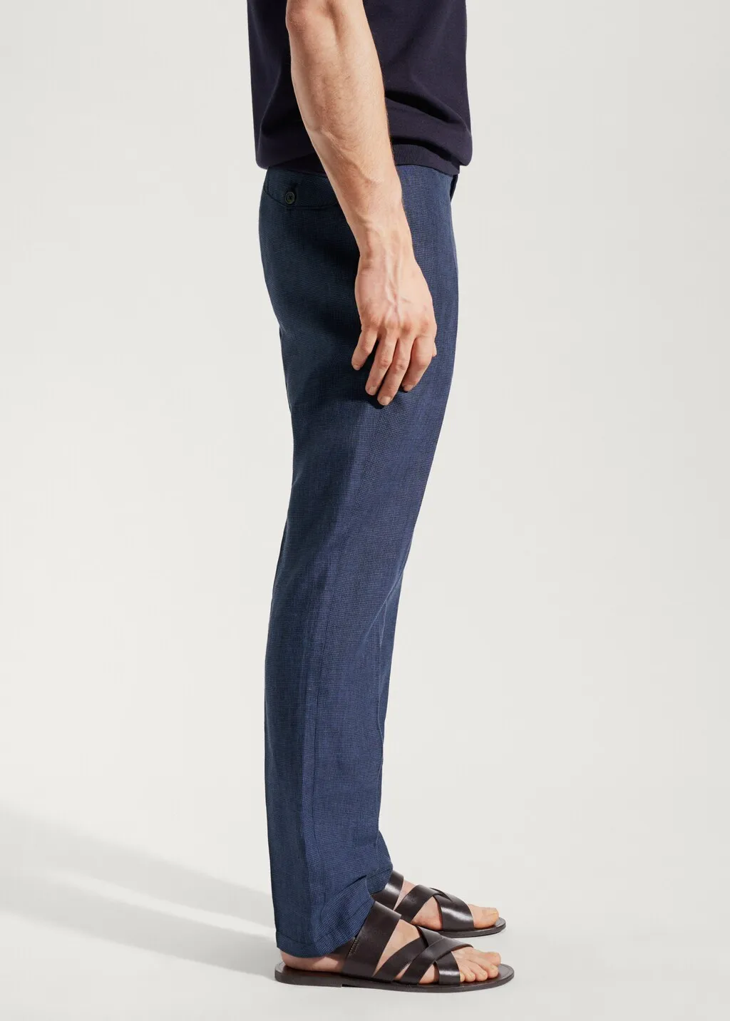 Pantaloni 100% lino slim fit