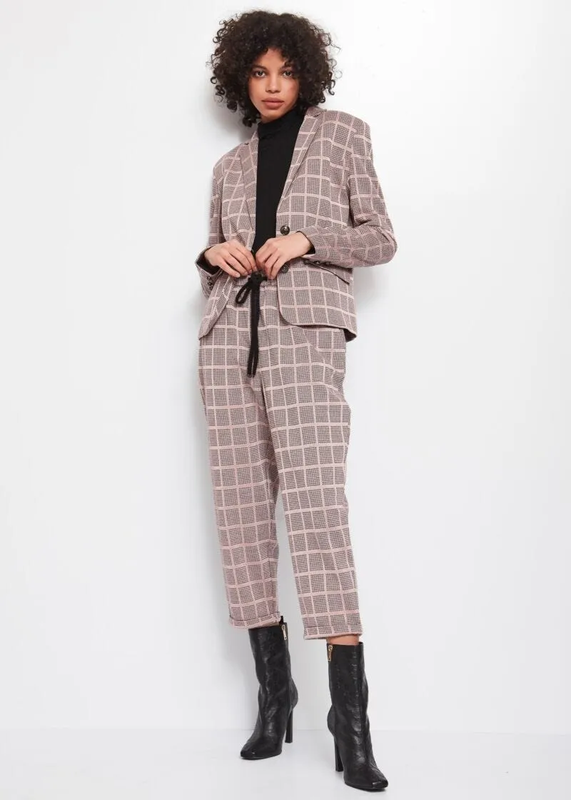 Pantaloni carrot fit in maglia