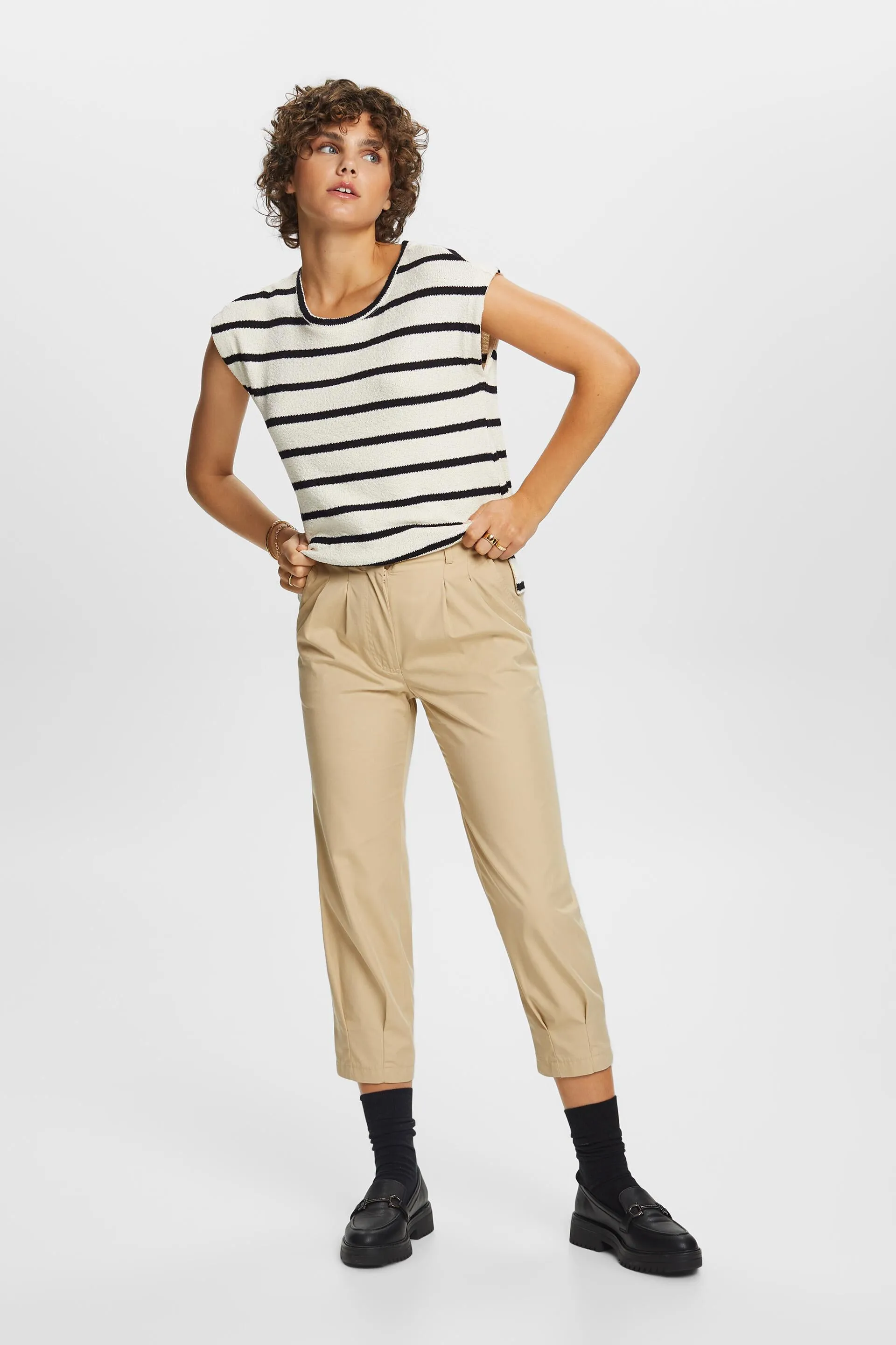 Pantaloni chino cropped