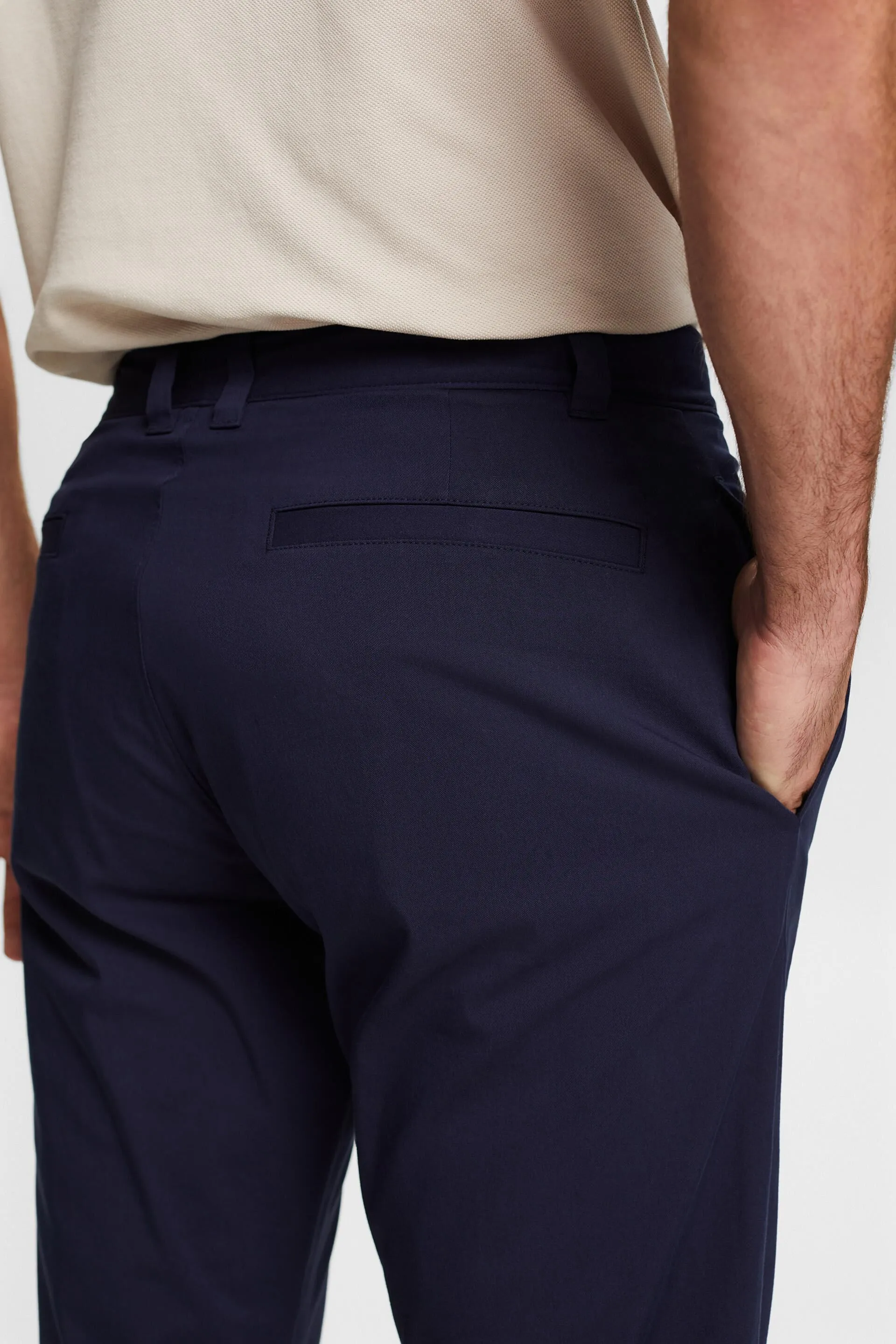 Pantaloni chino dritti in twill elasticizzato