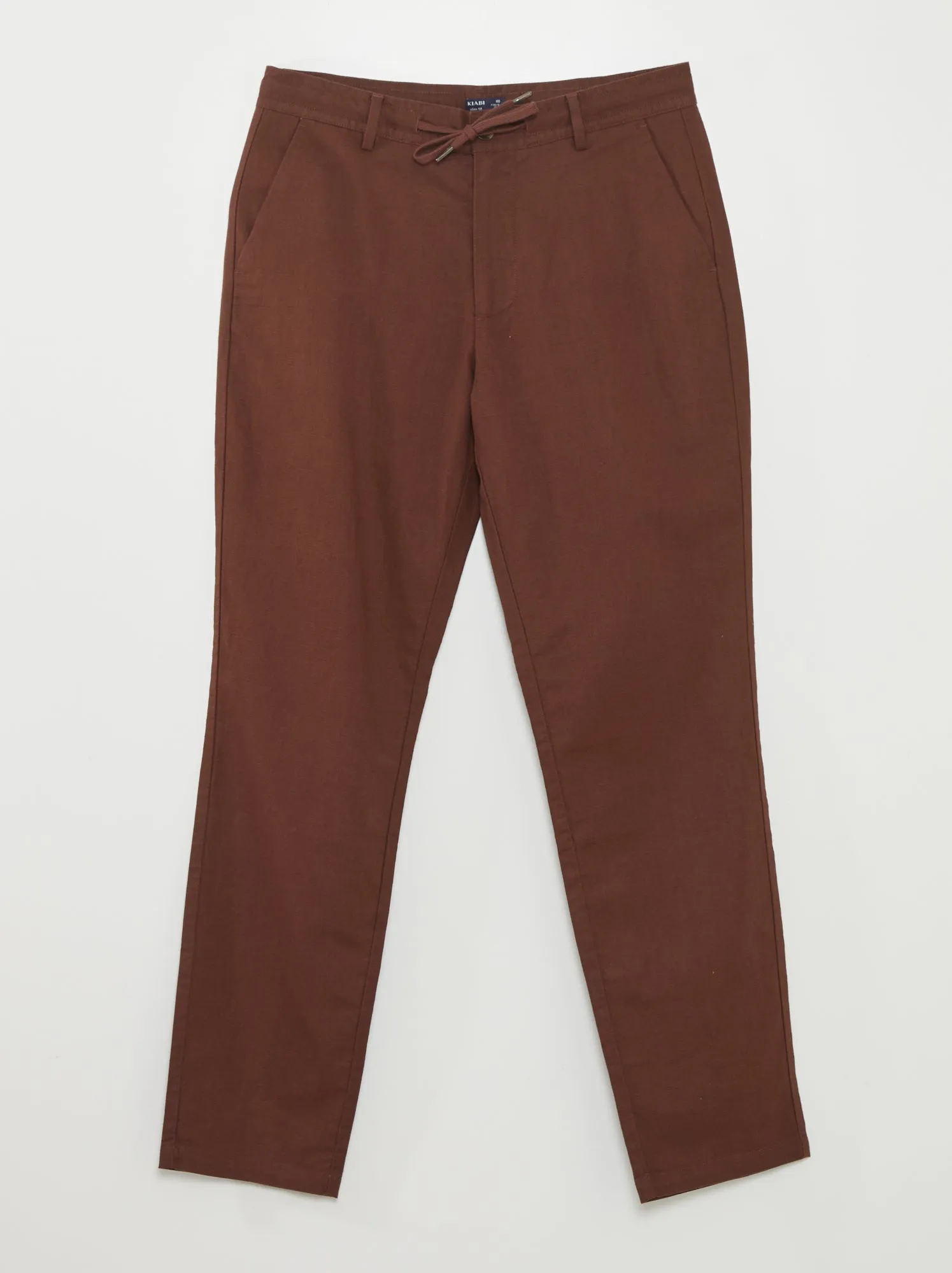 Pantaloni chino dritti - MARRONE
