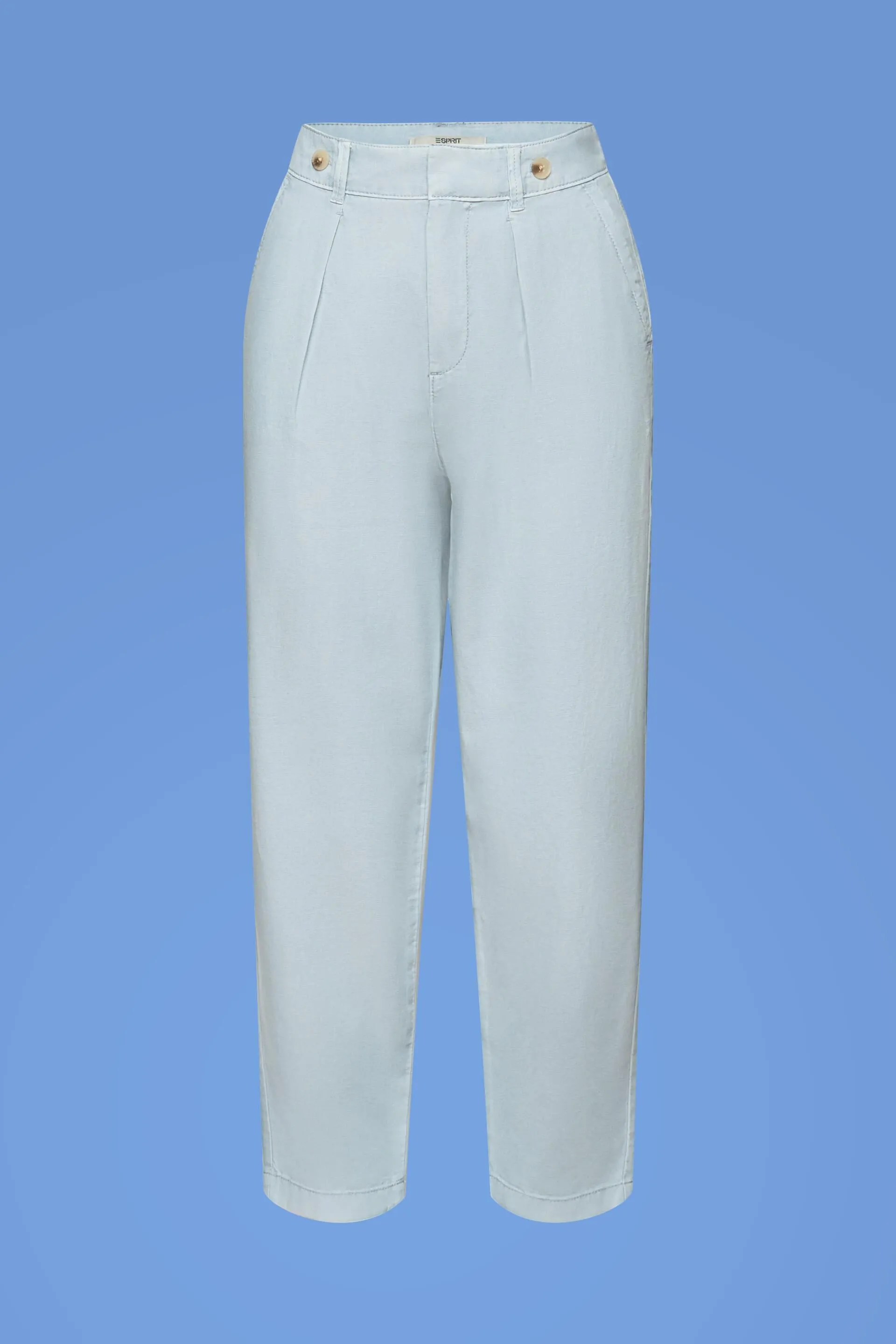 Pantaloni chino in misto lino