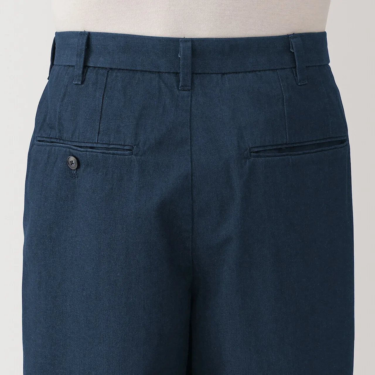 Pantaloni chino infigo da uomo a gamba larga con pieghe sul davanti