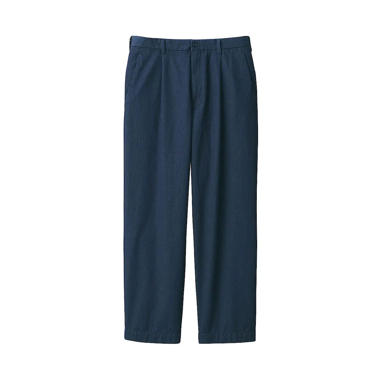Pantaloni chino infigo da uomo a gamba larga con pieghe sul davanti