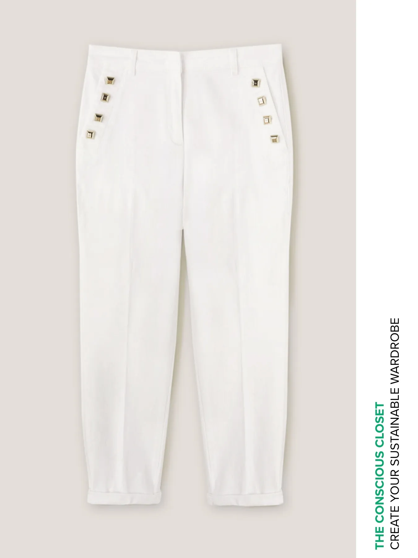 Pantaloni chino motivo bottoni