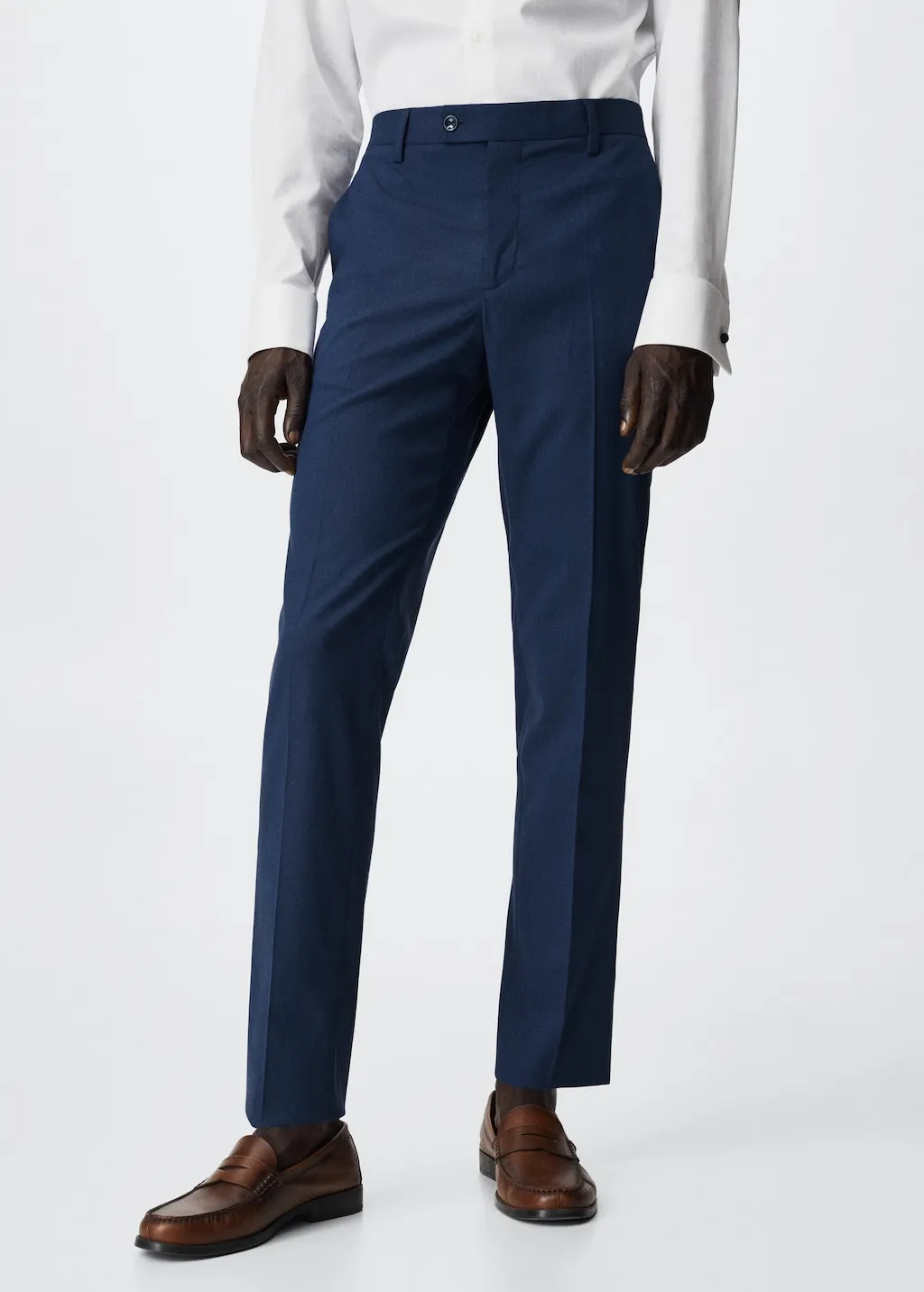 Pantaloni completo slim fit microstruttura