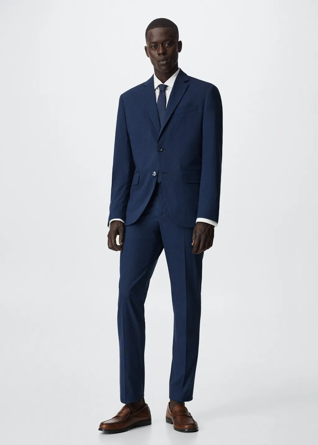 Pantaloni completo slim fit microstruttura