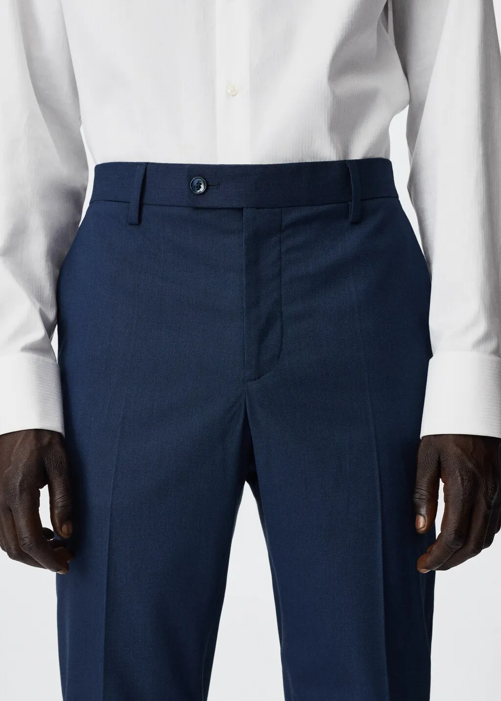 Pantaloni completo slim fit microstruttura