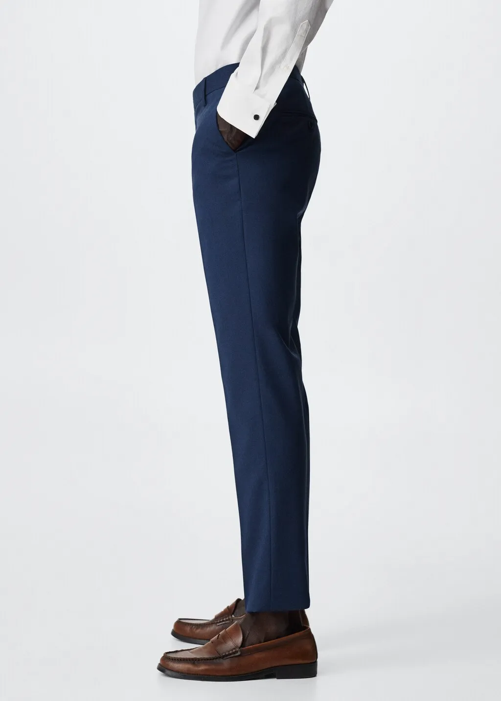 Pantaloni completo slim fit microstruttura