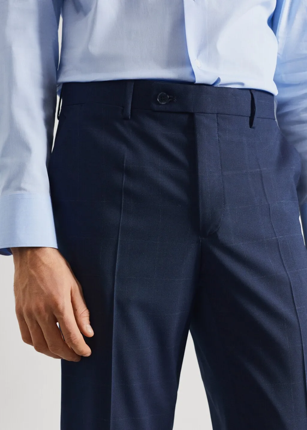 Pantaloni completo slim fit quadri