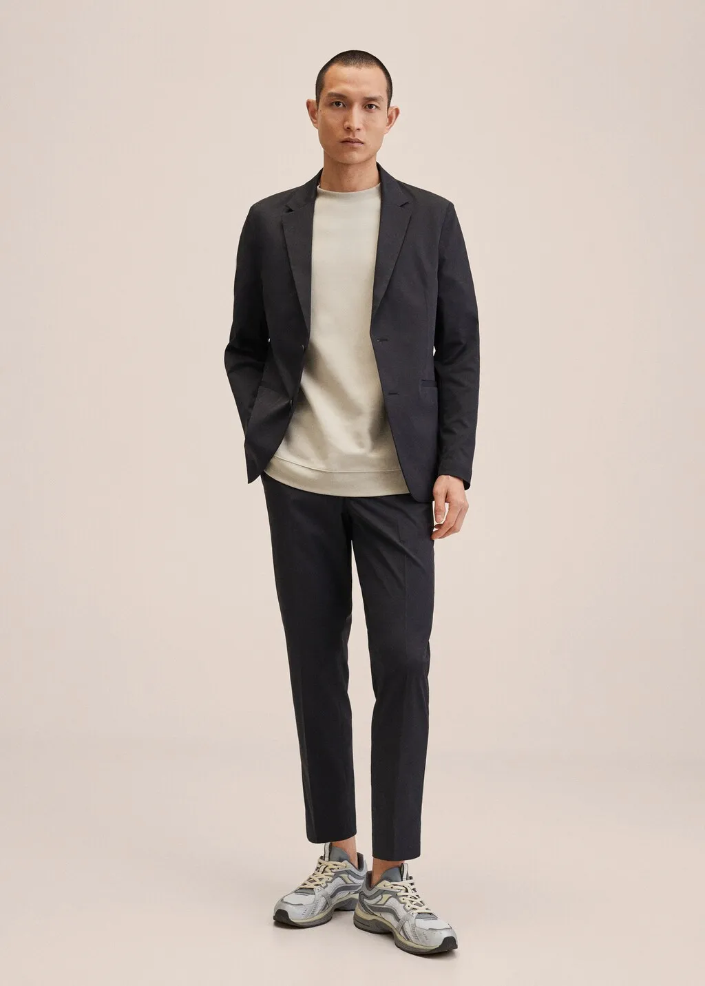 Pantaloni completo slim fit stretch