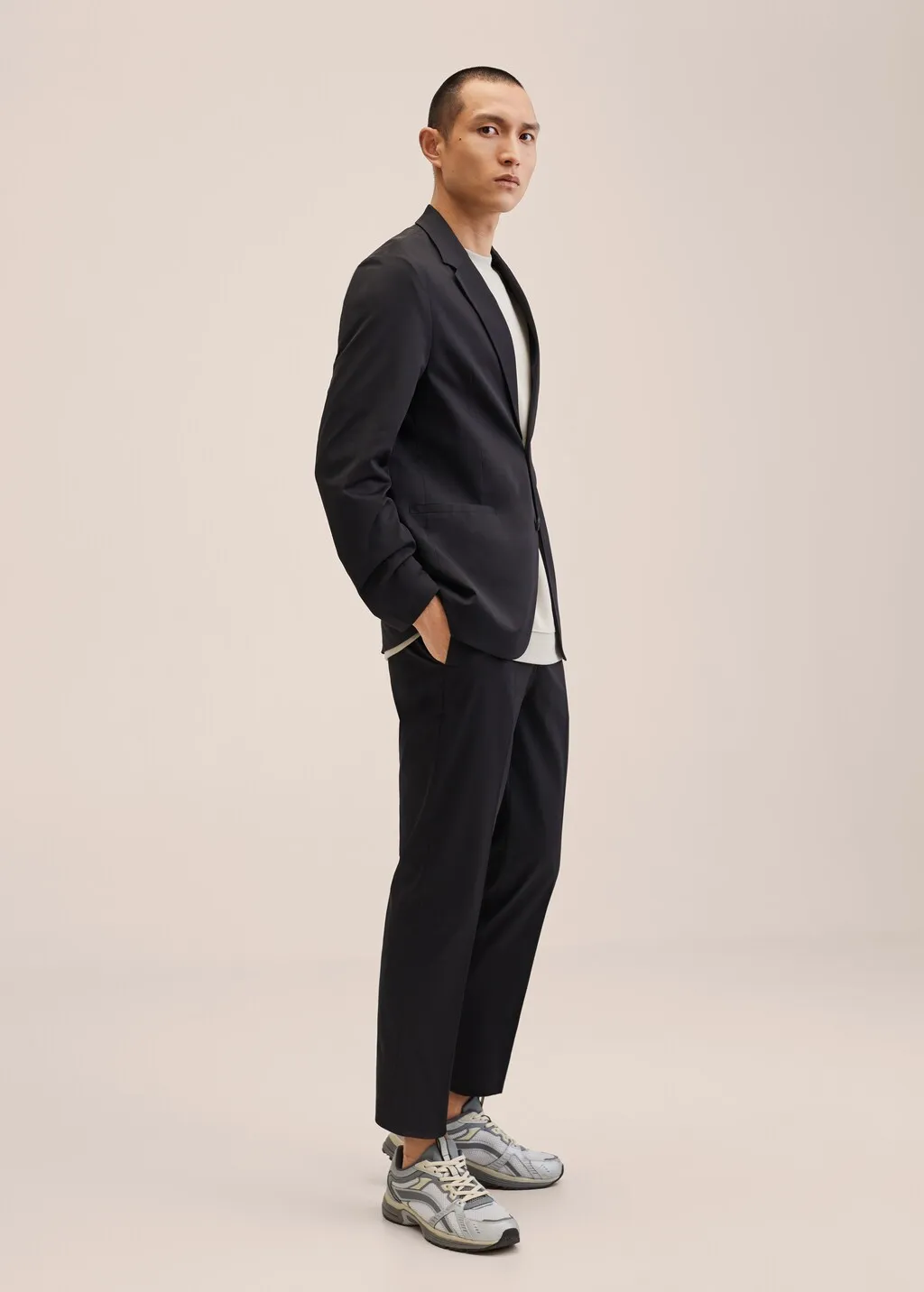 Pantaloni completo slim fit stretch
