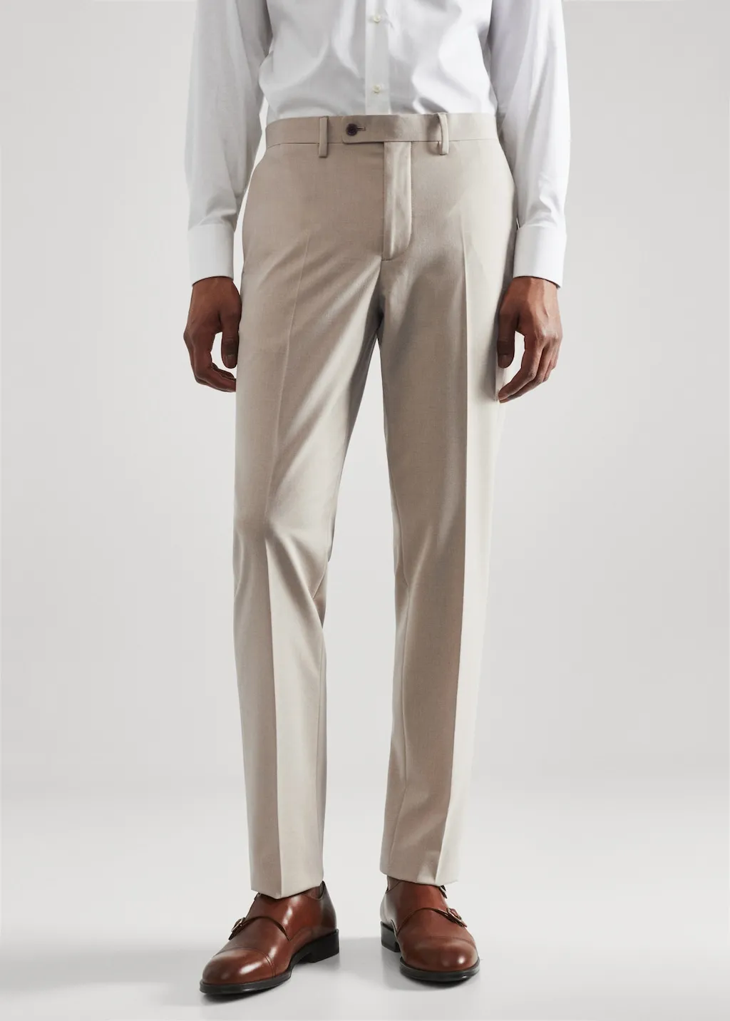 Pantaloni completo slim-fit tessuto stretch