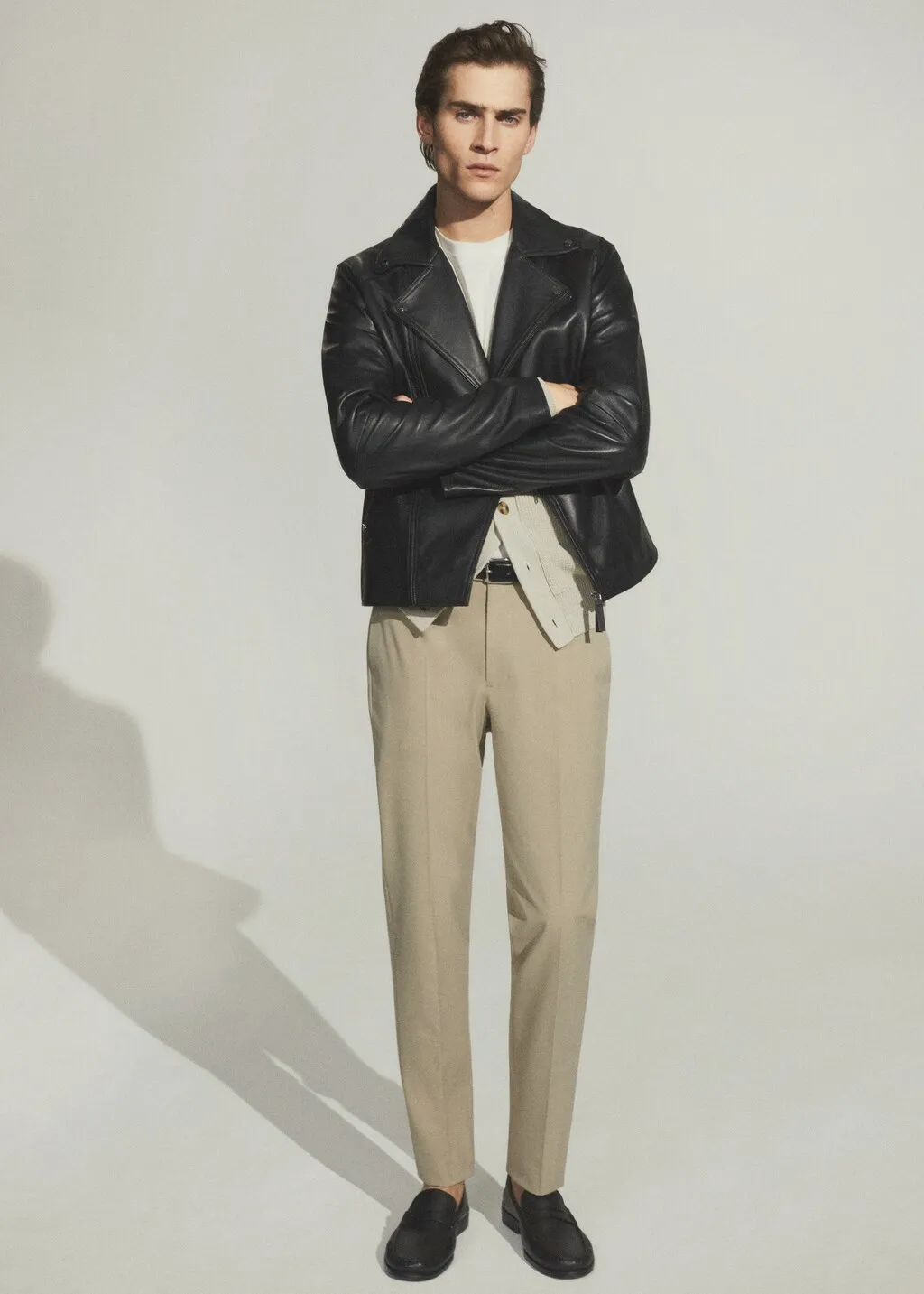 Pantaloni completo slim-fit tessuto stretch