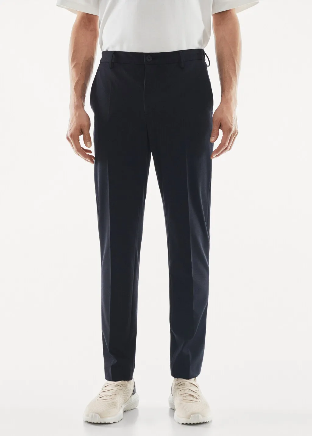 Pantaloni completo slim fit texture