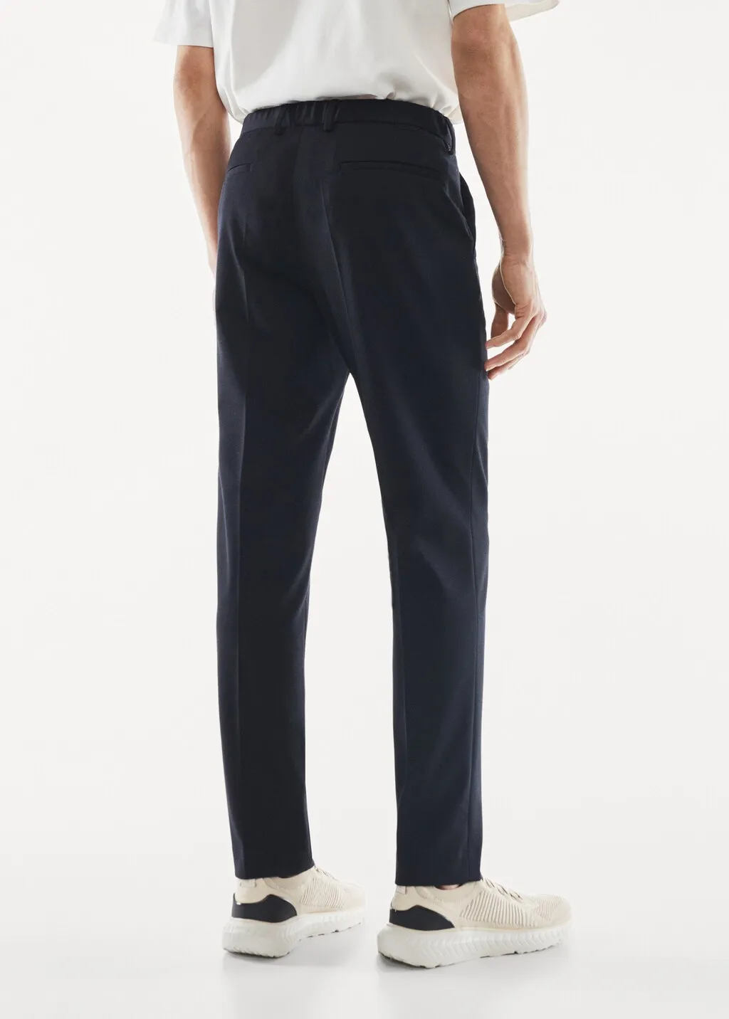 Pantaloni completo slim fit texture