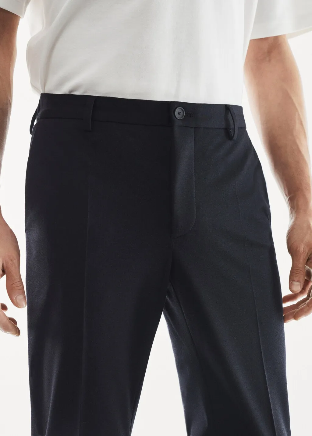 Pantaloni completo slim fit texture