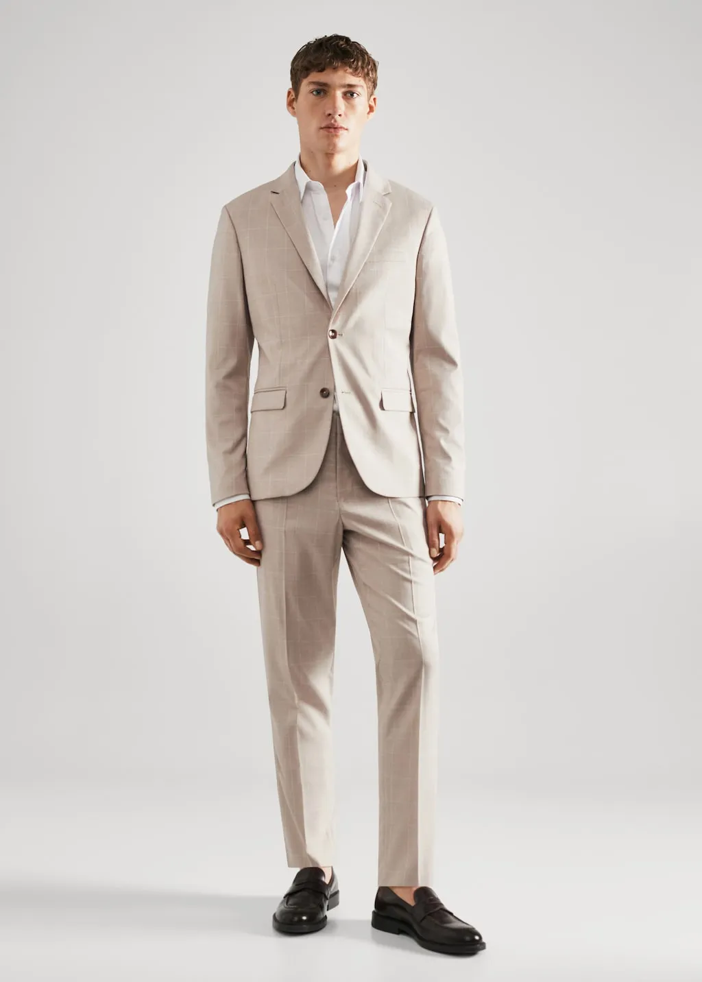 Pantaloni completo super slim fit quadri