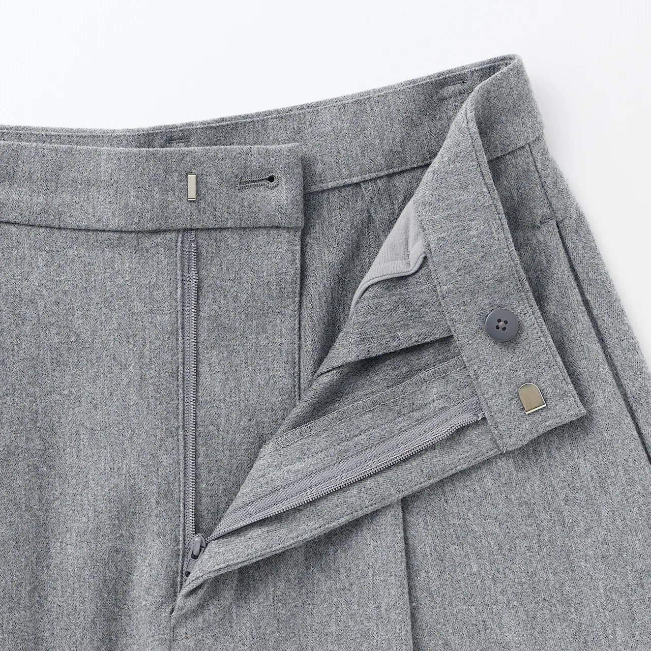 Pantaloni cropped a gamba larga elasticizzati e spazzolati da donna