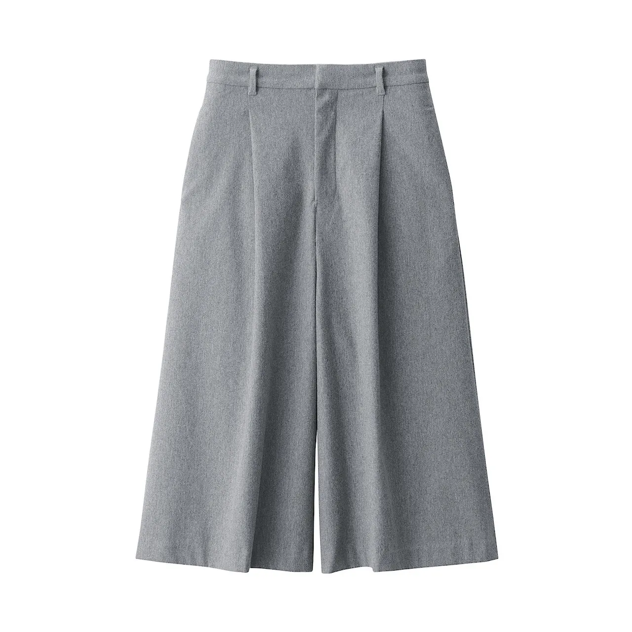 Pantaloni cropped a gamba larga elasticizzati e spazzolati da donna