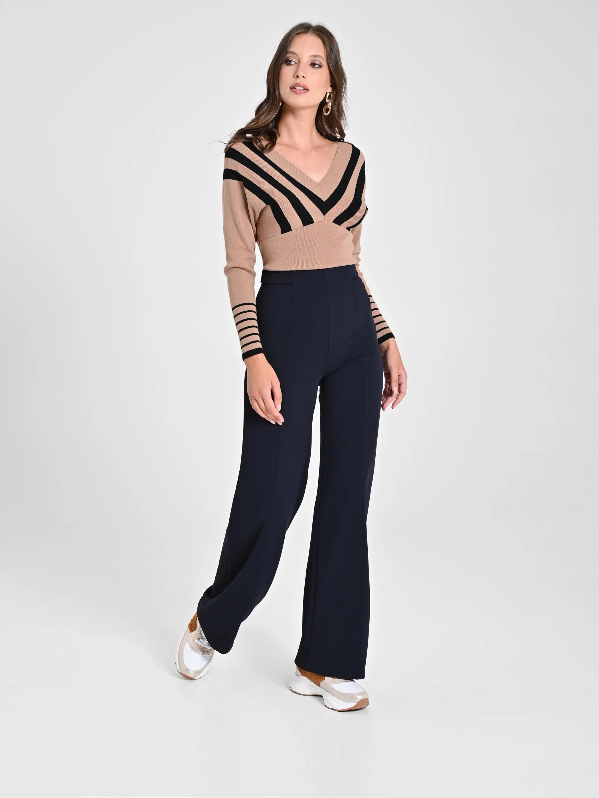      Pantaloni Cropped Blu Navy     