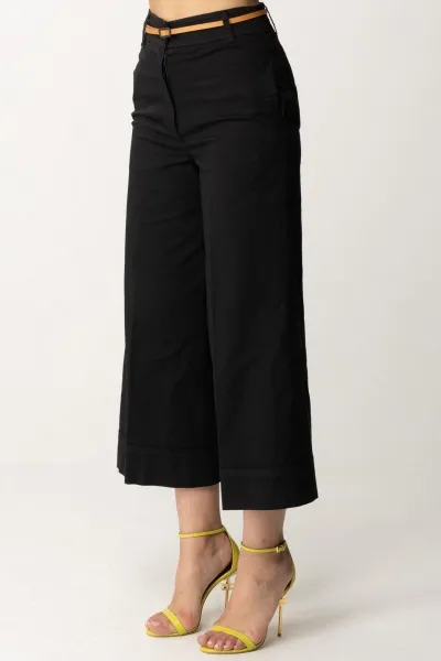 Pantaloni cropped con cintura NERO DIAMANTE