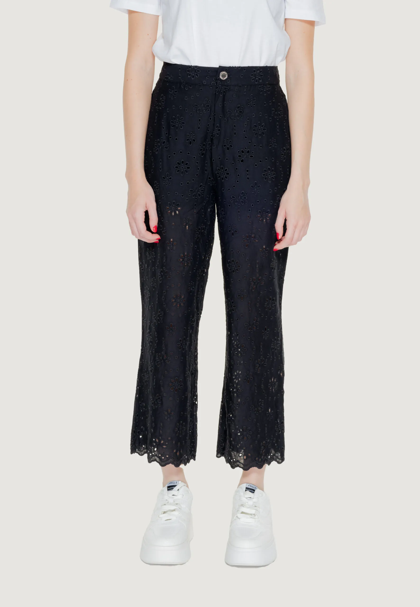 Pantaloni cropped Morgan De Toi  Nero