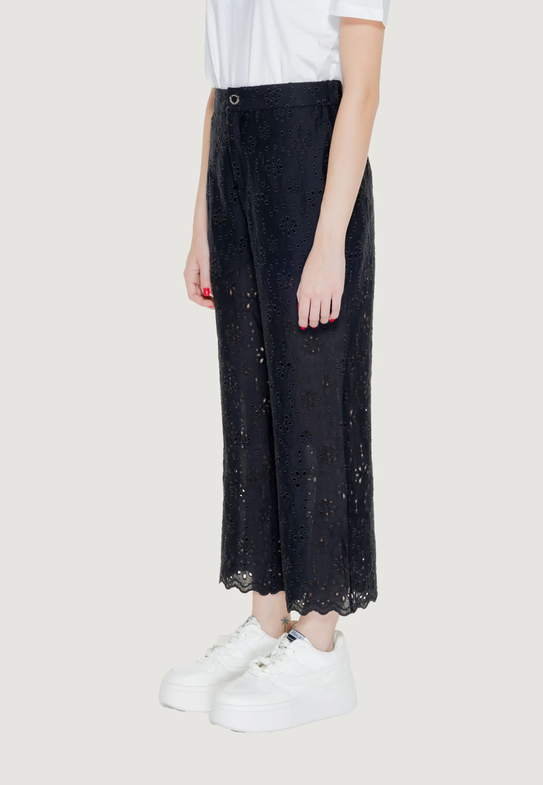 Pantaloni cropped Morgan De Toi  Nero