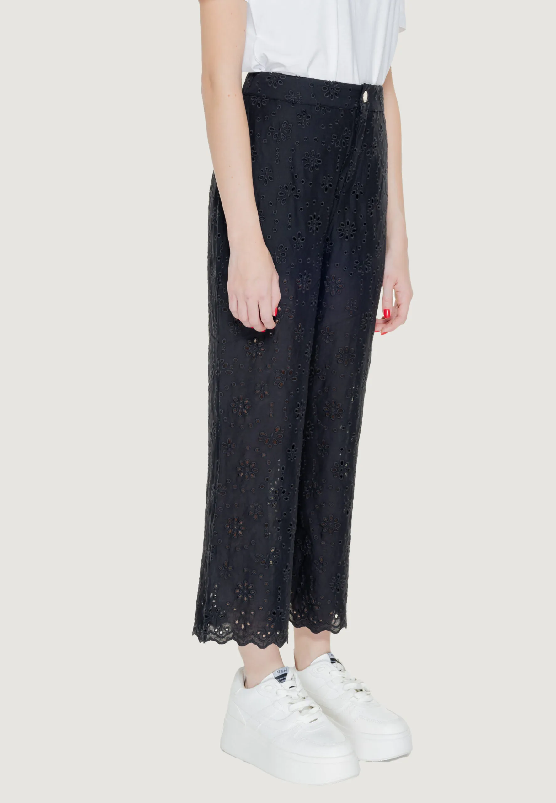 Pantaloni cropped Morgan De Toi  Nero