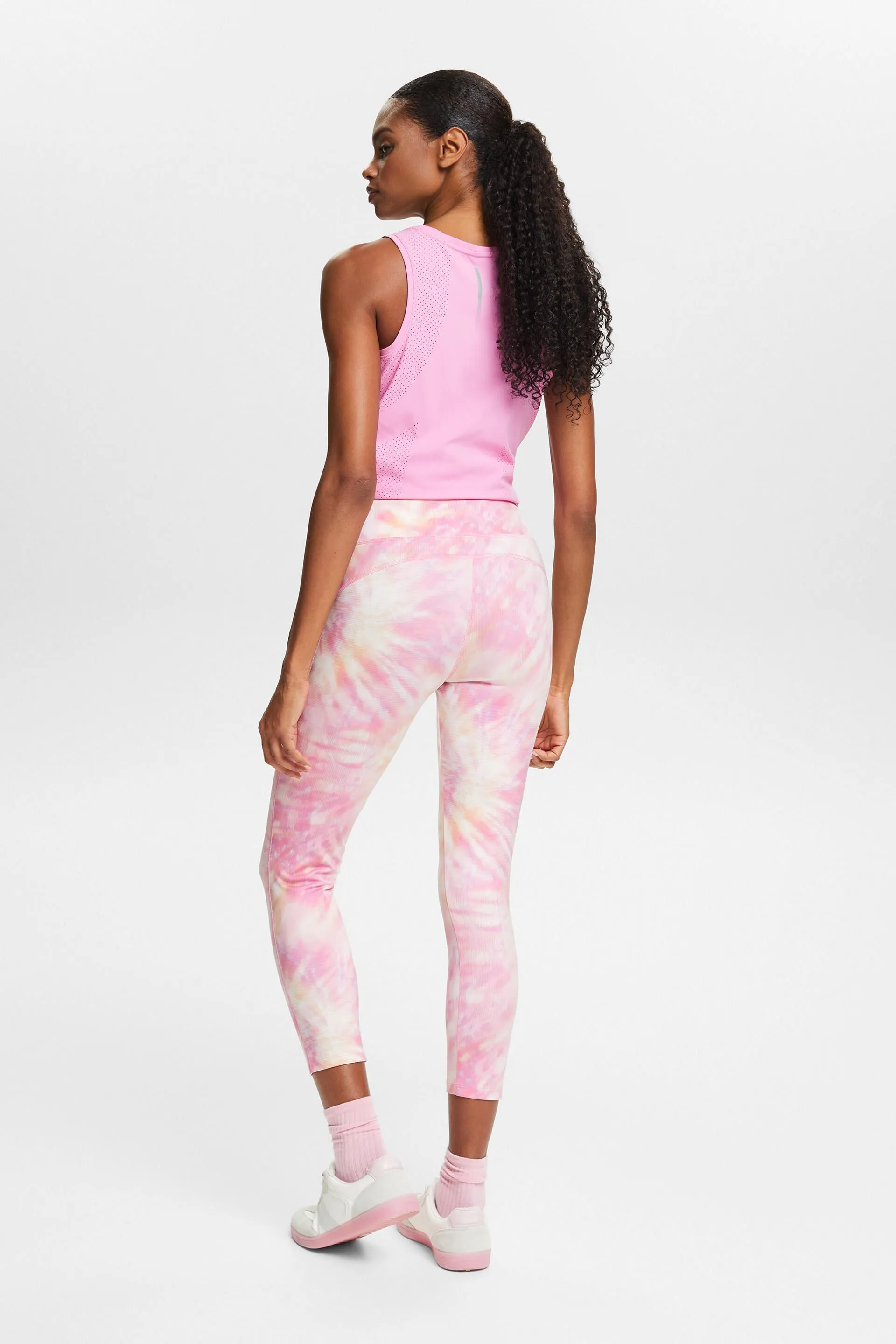 Pantaloni cropped sportivi con stampa