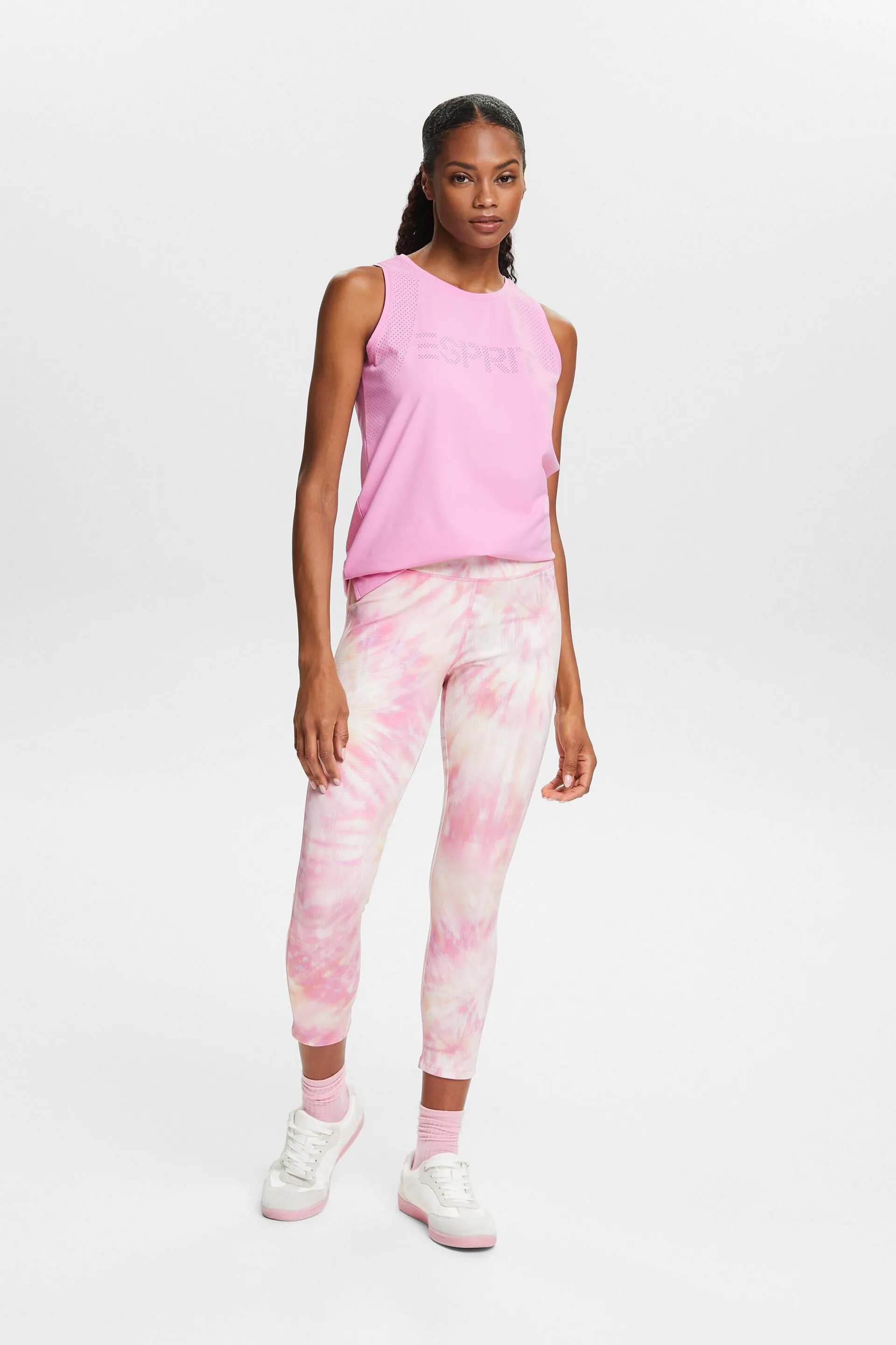 Pantaloni cropped sportivi con stampa