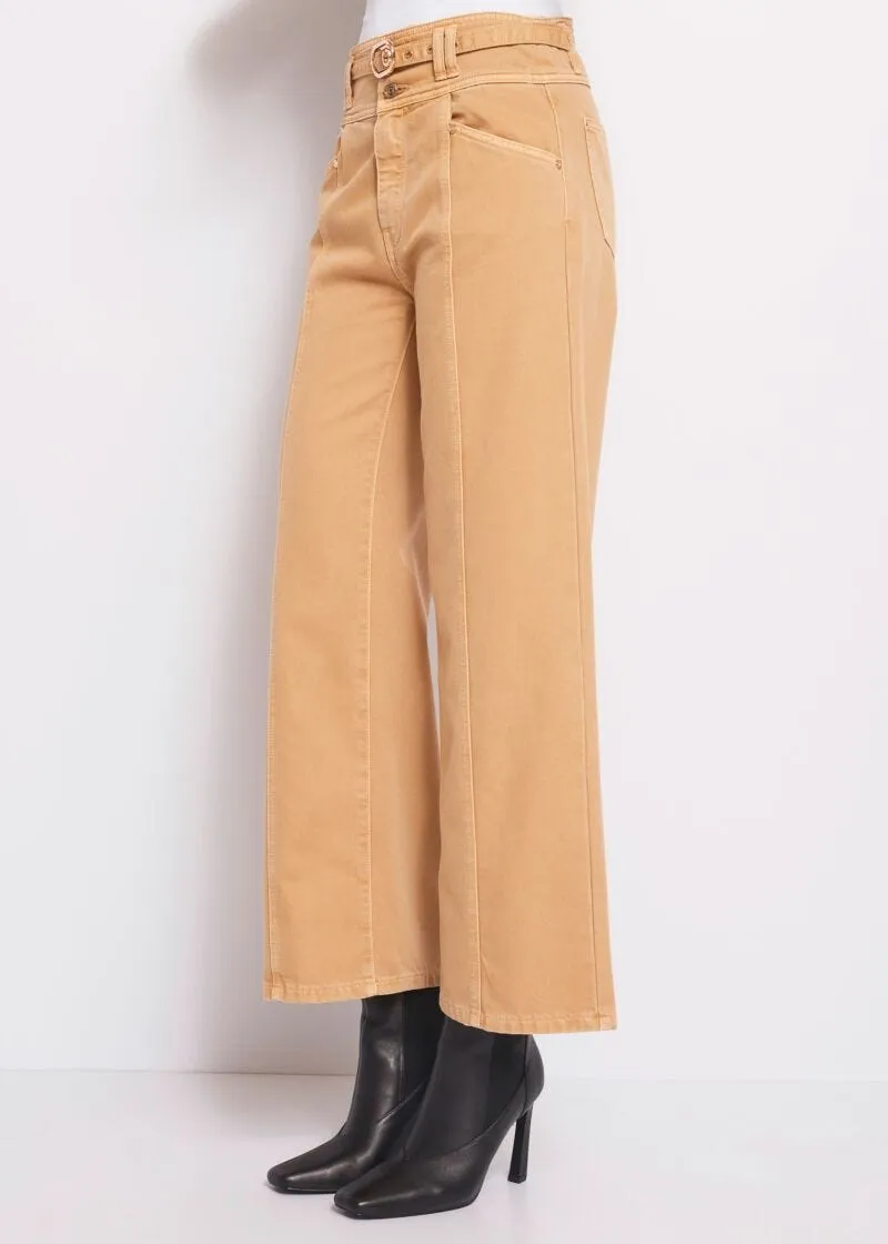 Pantaloni cropped wide leg