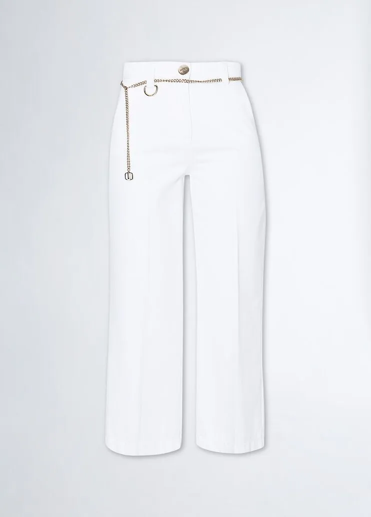 Pantaloni straight cropped liu jo