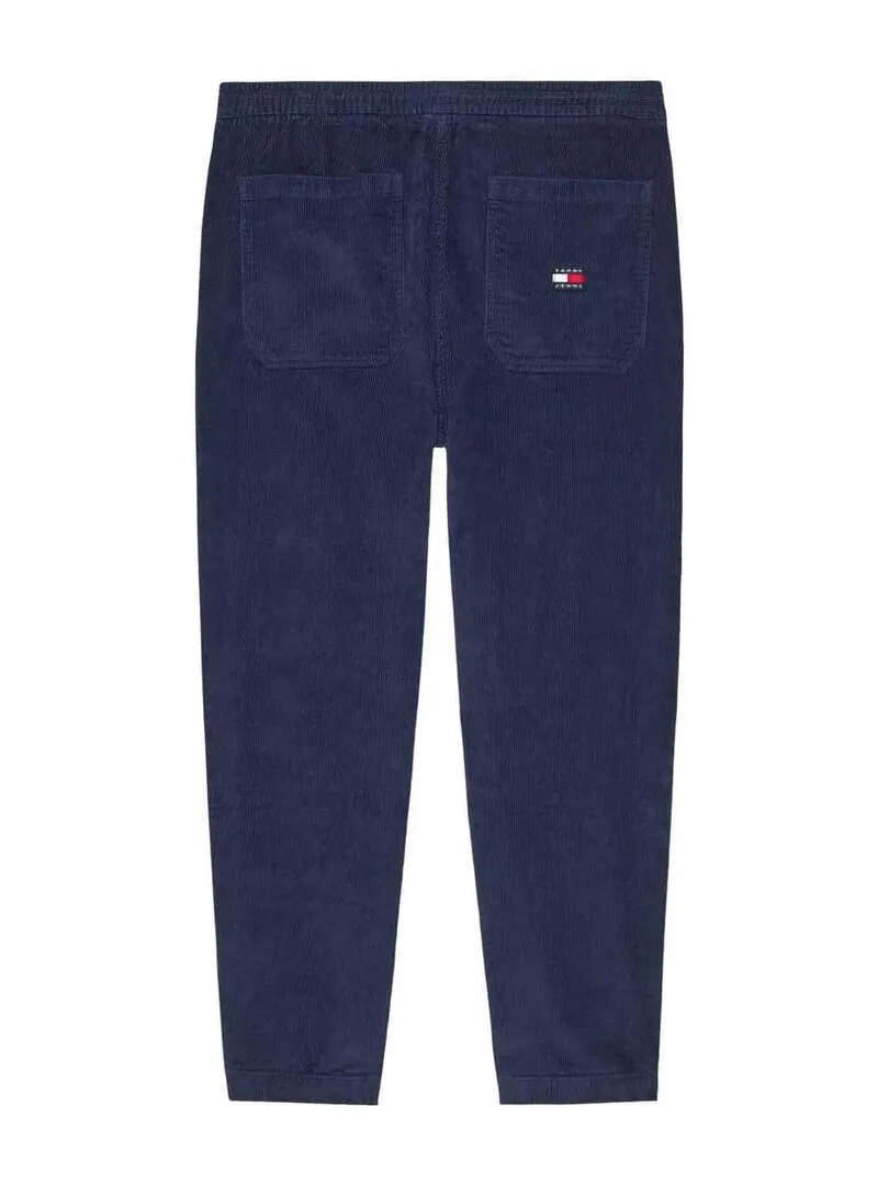 Pantaloni Tommy Jeans Corduroy Blu Navy Uomo