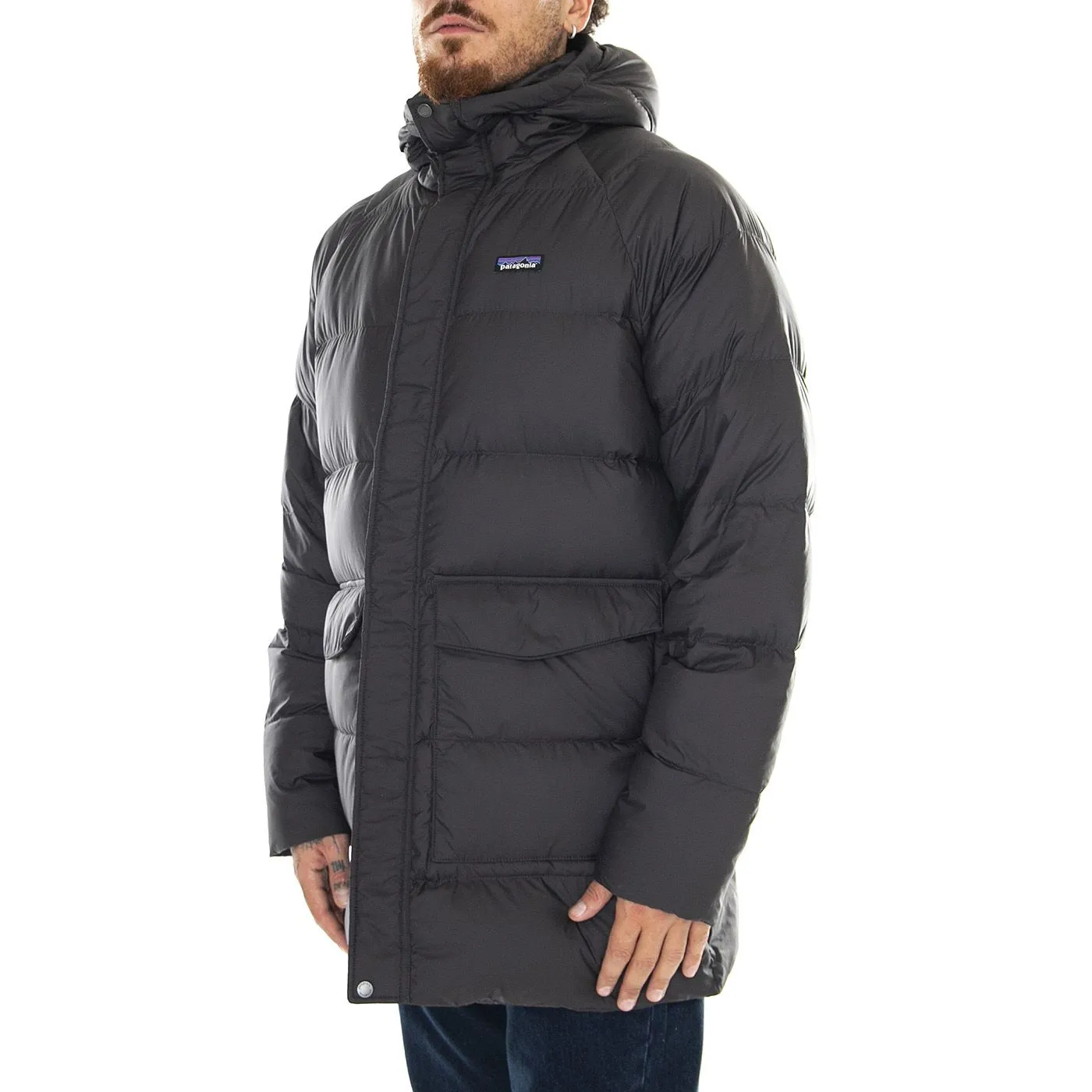 Patagonia M's Silent Down Parka Basin Green - Giacca Invernale Uomo Grigia    