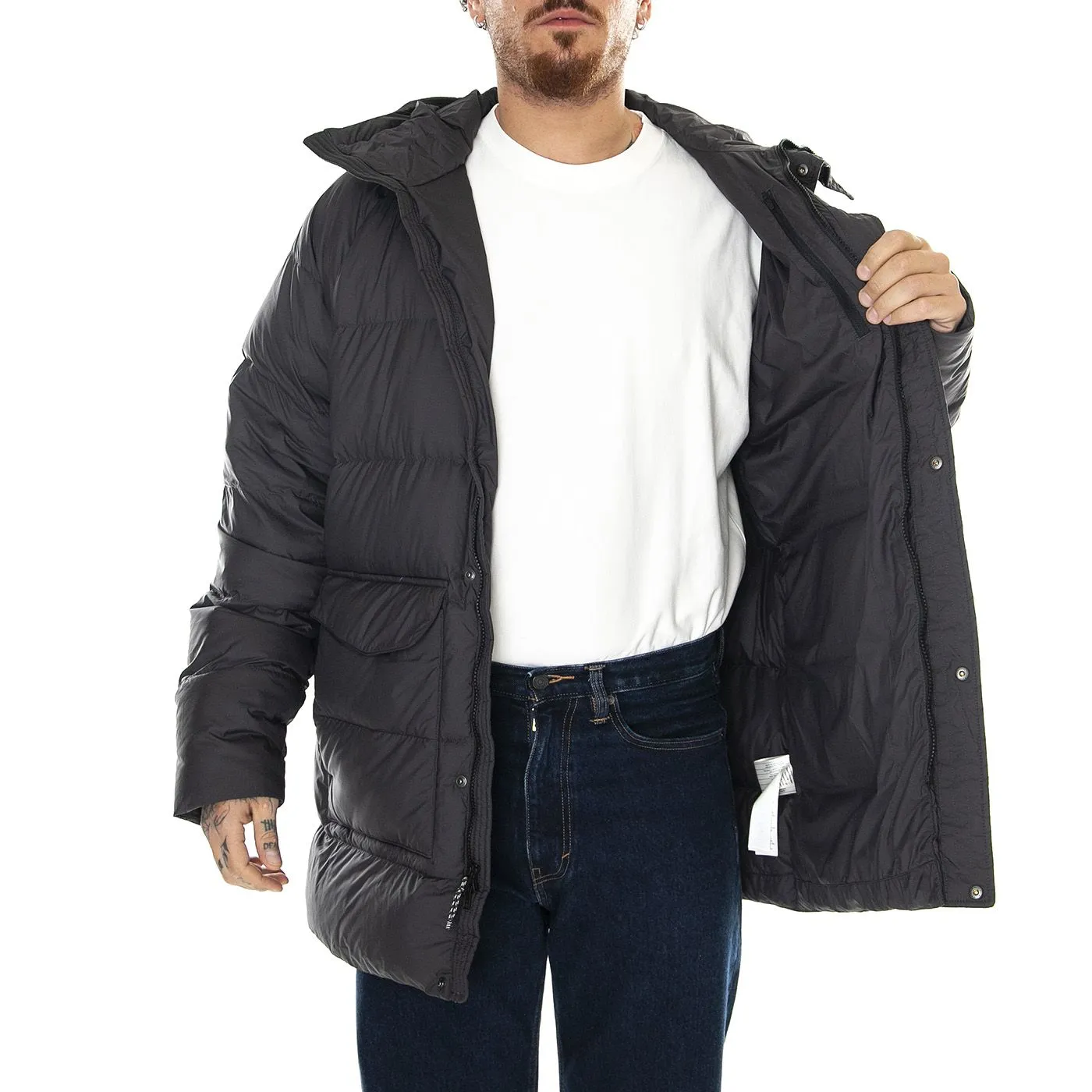 Patagonia M's Silent Down Parka Basin Green - Giacca Invernale Uomo Grigia    