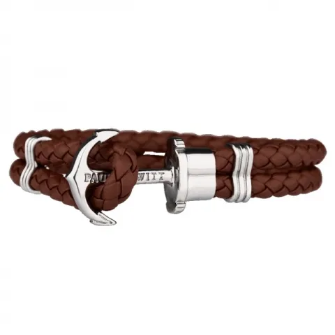 Paul Hewitt PHREPS - Anchor Bracelet with Brown Leather