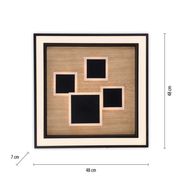 Paul-Neuhaus ELIZA Plafoniera LED Écru, Nero, 1-Luce