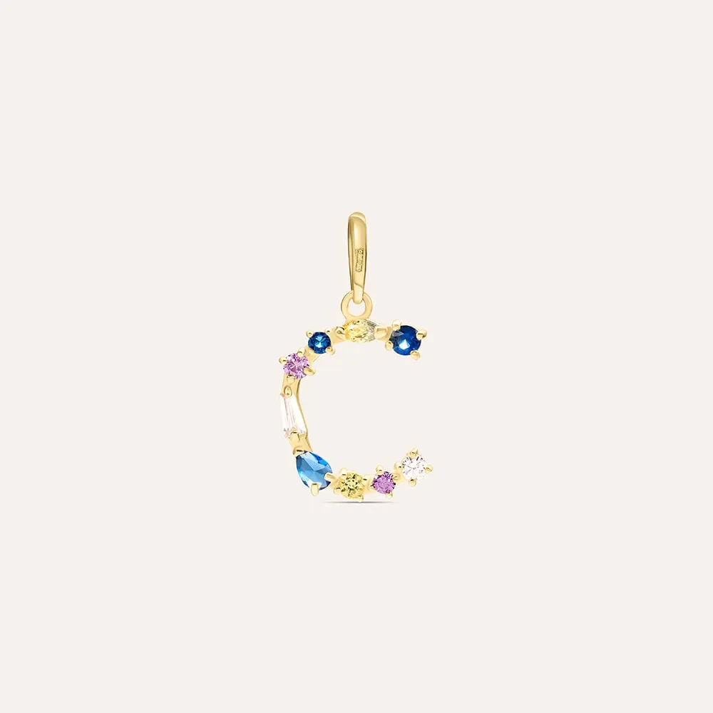 Pendente Lettera C Claire Oro Giallo 375/1000 Cubic Zirconia 1425268