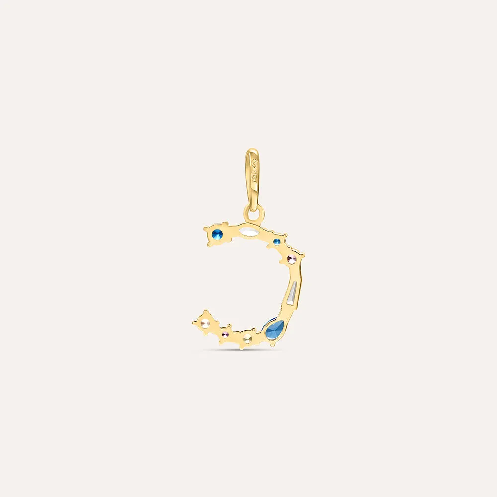 Pendente Lettera C Claire Oro Giallo 375/1000 Cubic Zirconia 1425268