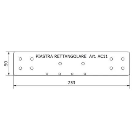 Piastra di montaggio AC11 per chiudicancello pedonale OMV GTS48C