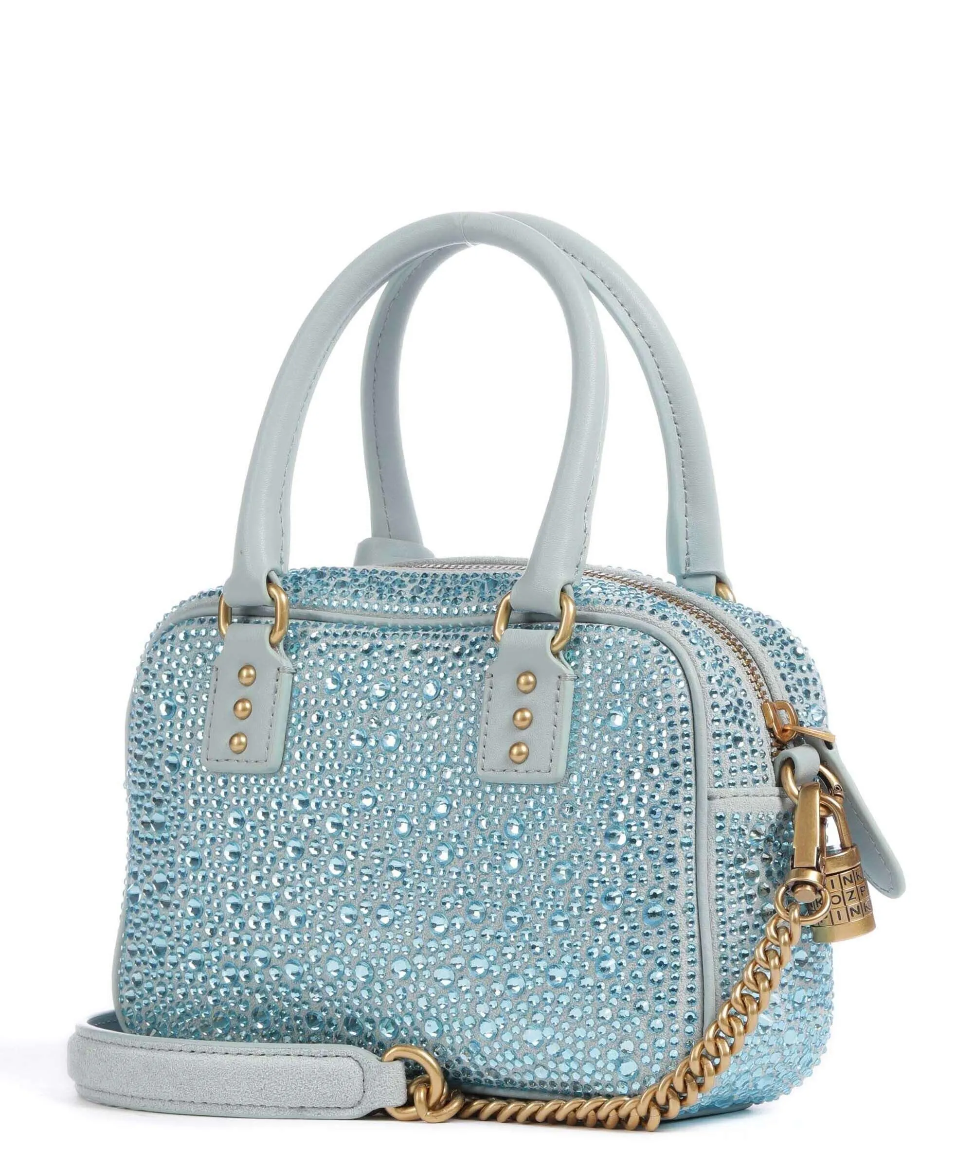 Pinko Bowling Mini Borsa a tracolla poliammide, poliuretano blu chiaro  