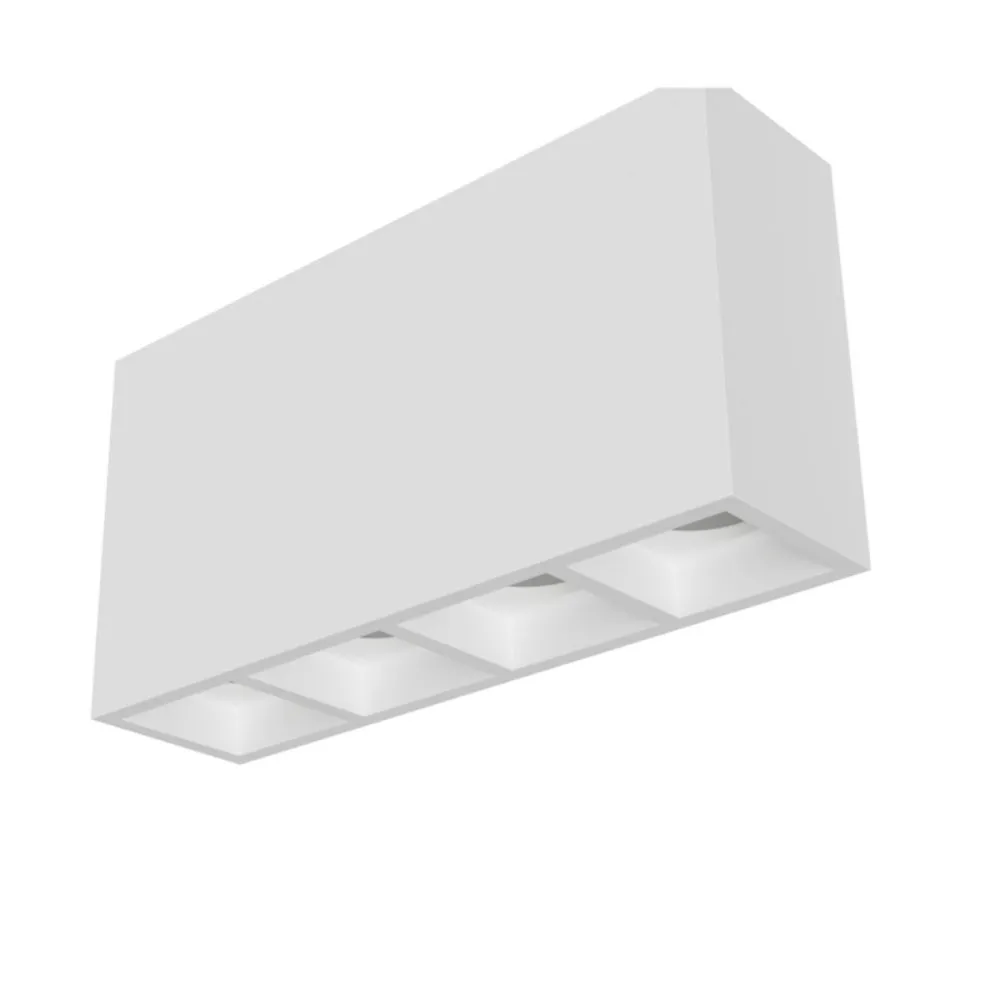 Plafoniera gesso Lampadari Bartalini AENIL T4 GU10 LED verniciabile moderno