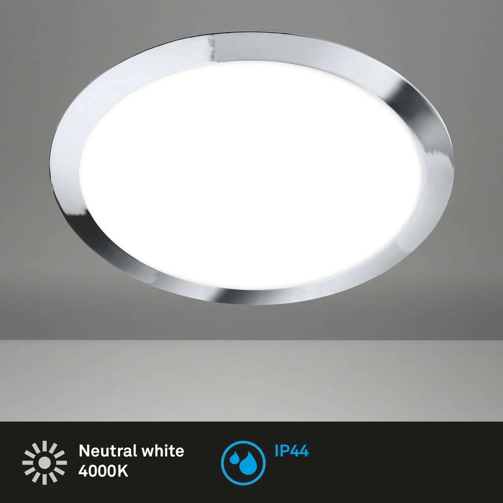 Plafoniera LED da esterni 3766018 IP44, cromo