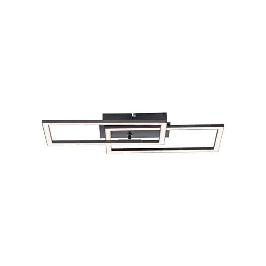 Plafoniera LED Iven, dim, nero, 54x31cm