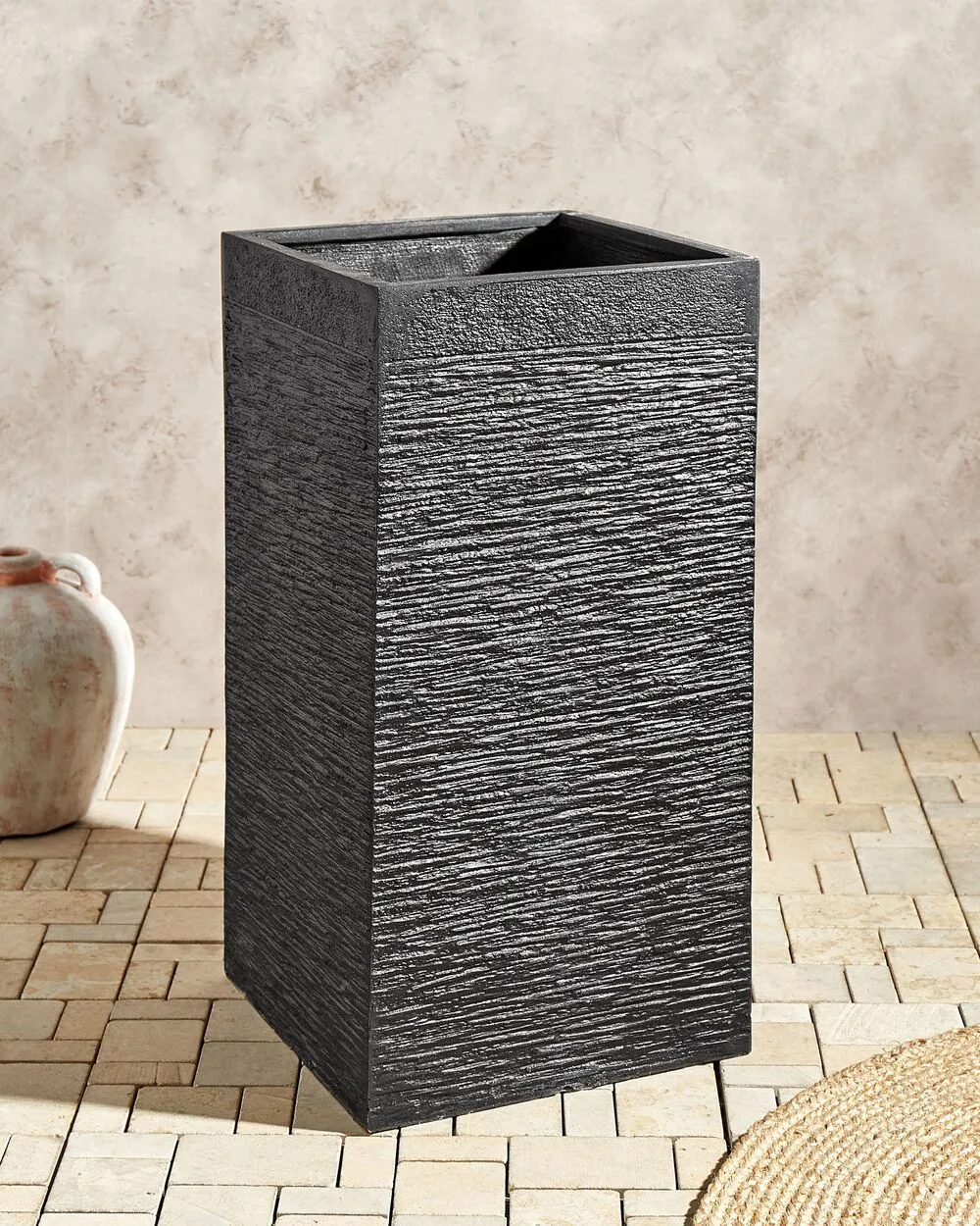 Plant Pot DION Ceramic 40 cm Black