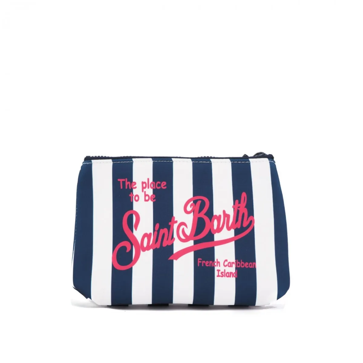 Pochette Aline A Righe, Blu