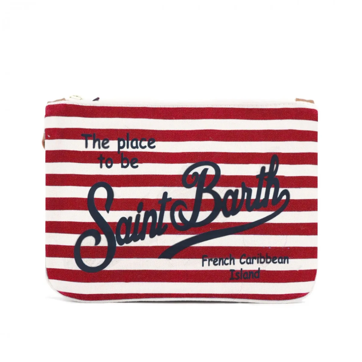 Pochette Parisienne A Righe, Rosso