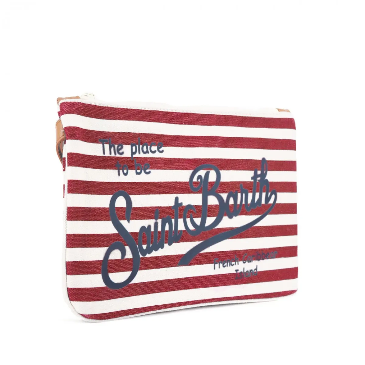 Pochette Parisienne A Righe, Rosso