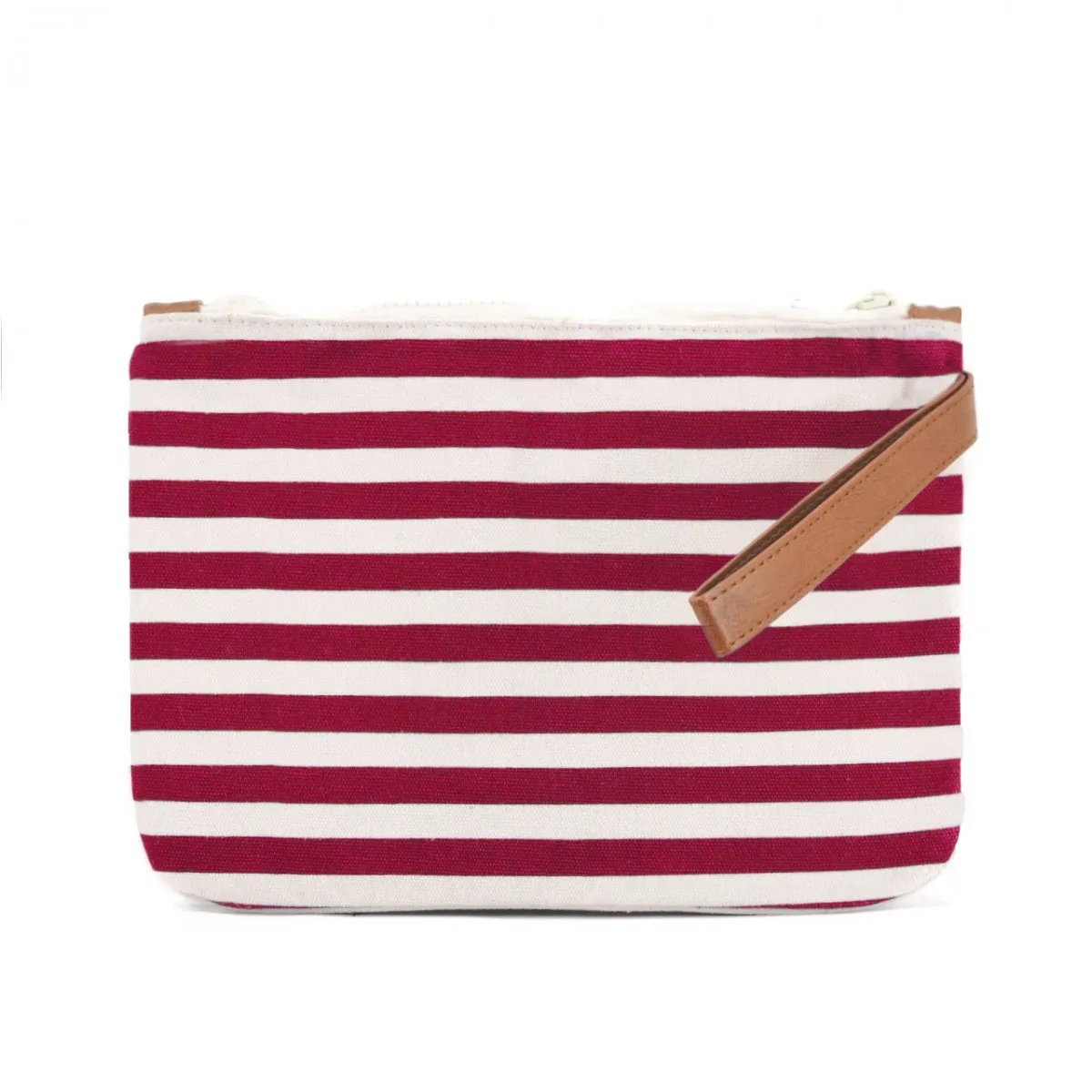 Pochette Parisienne A Righe, Rosso